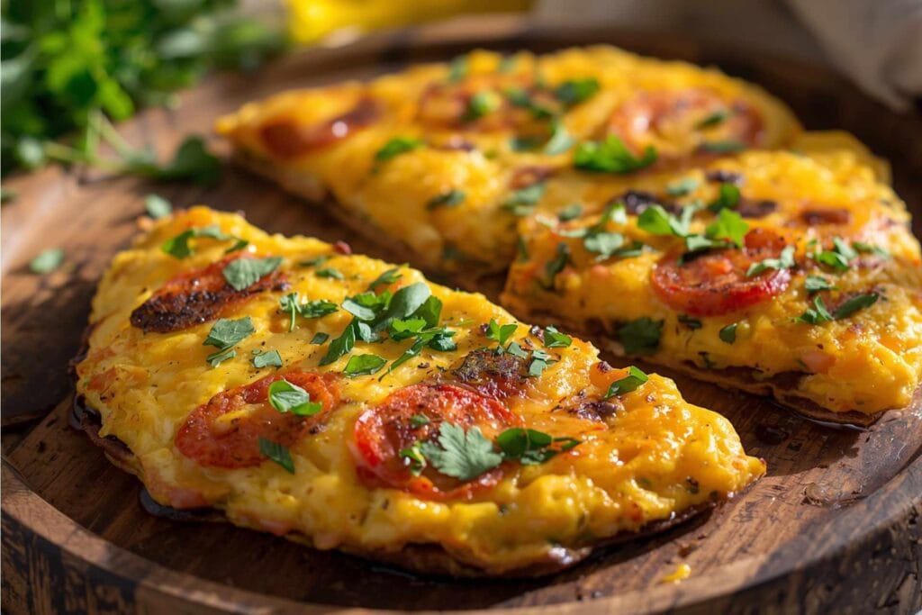Sheet-pan omelet slices