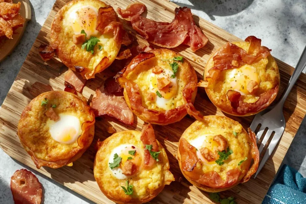 Slow Cooker Bacon and Egg Muffin Bake