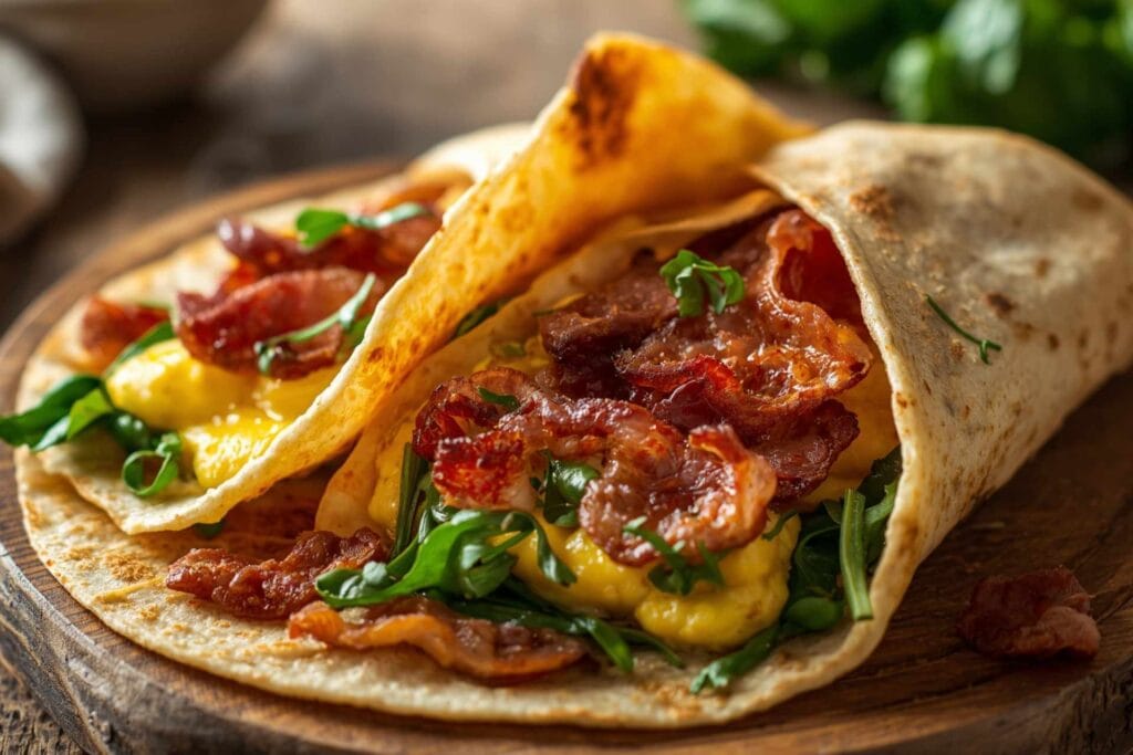 Keto Egg and Bacon Breakfast Wraps