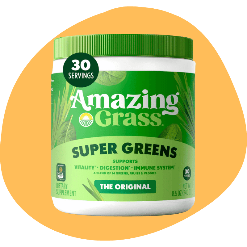 Amazing Grass Super Greens Powder, Organic, Greens Superfood Powder, Smoothie Supplements, Supports Digestion, Probiotics, Spirulina, Beet Root, Original, 30 Servings, 8.5 Ounce (Packaging May Vary)