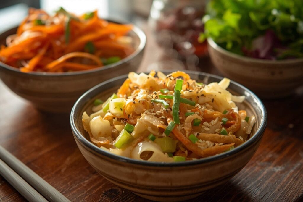 Cabbage stir-fry bowls