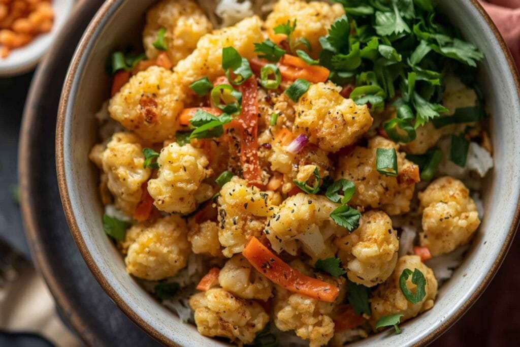 Cauliflower fried rice bowls
