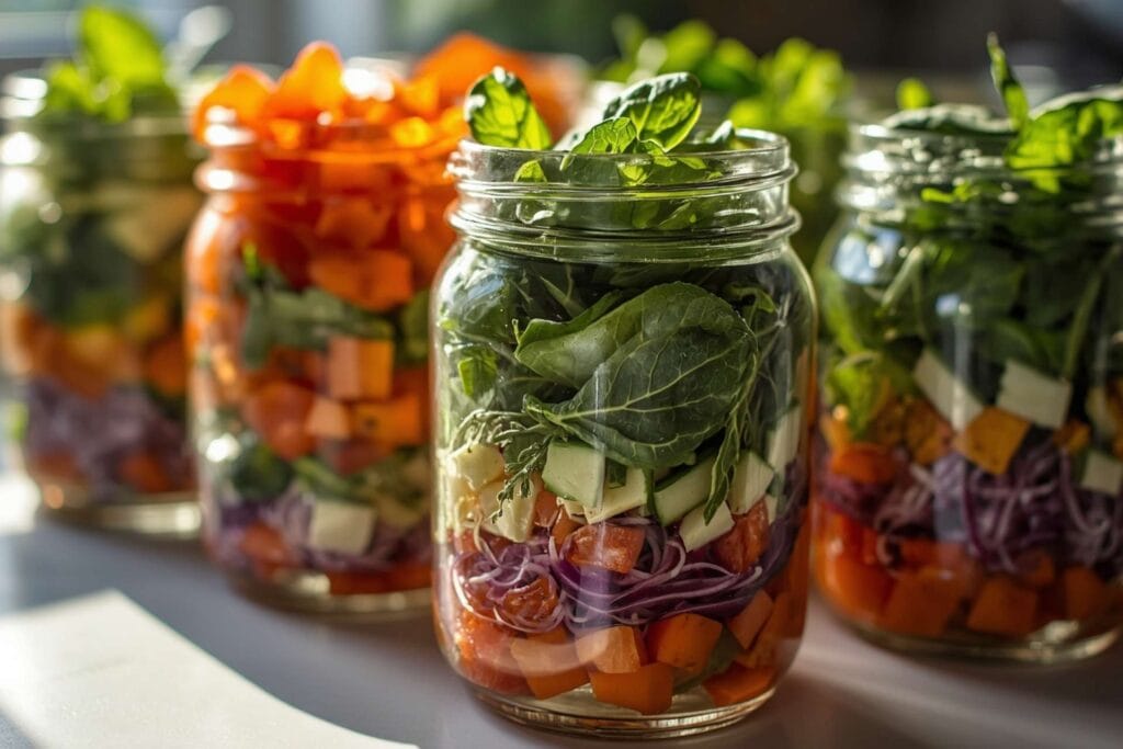 Chopped salad jars