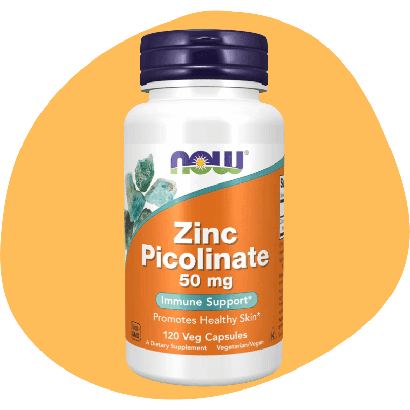NOW Foods Supplements, Zinc Picolinate 50 mg, Supports Enzyme Functions*, Immune Support*, 120 Veg Capsules