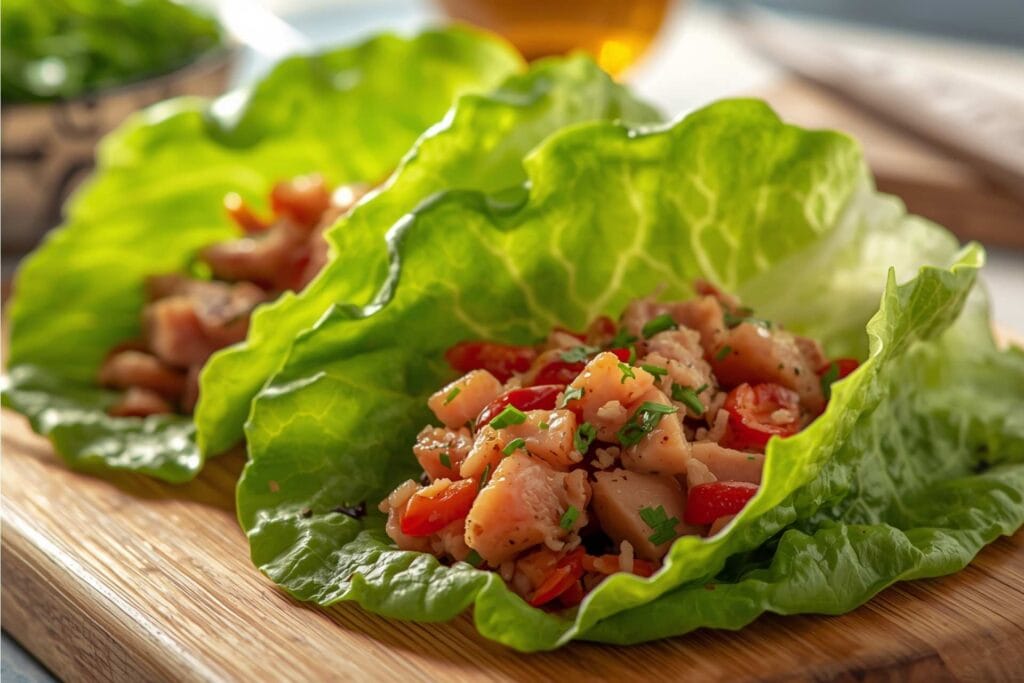 Tuna lettuce wraps