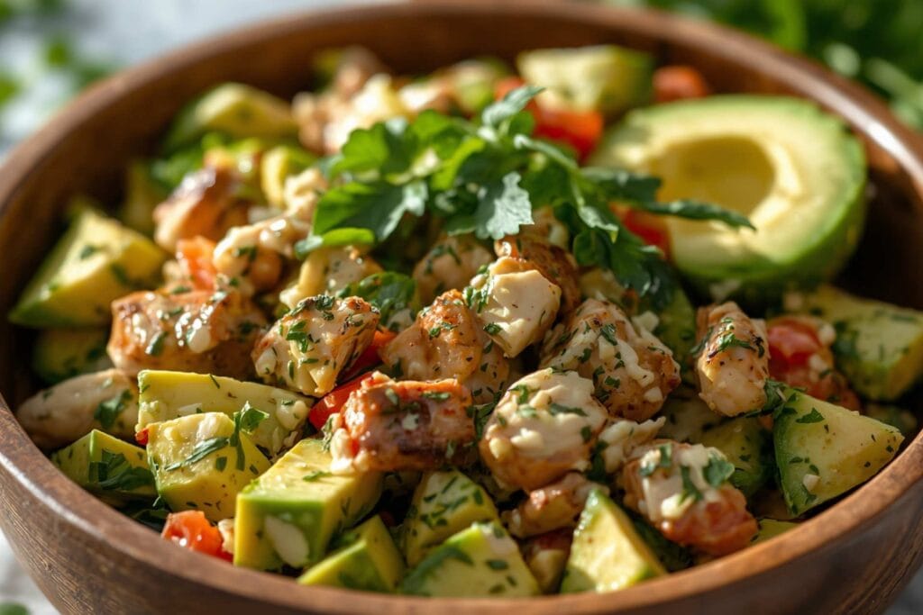 Avocado Herb Low Carb Chicken Salad