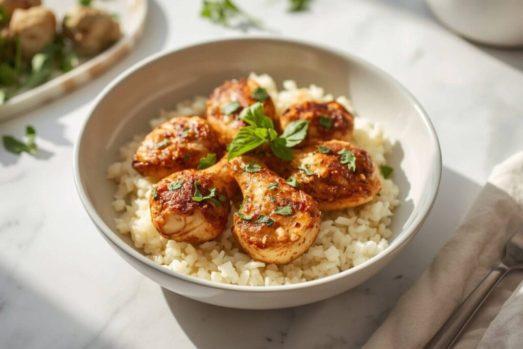 Cauliflower Rice Chicken Bowl