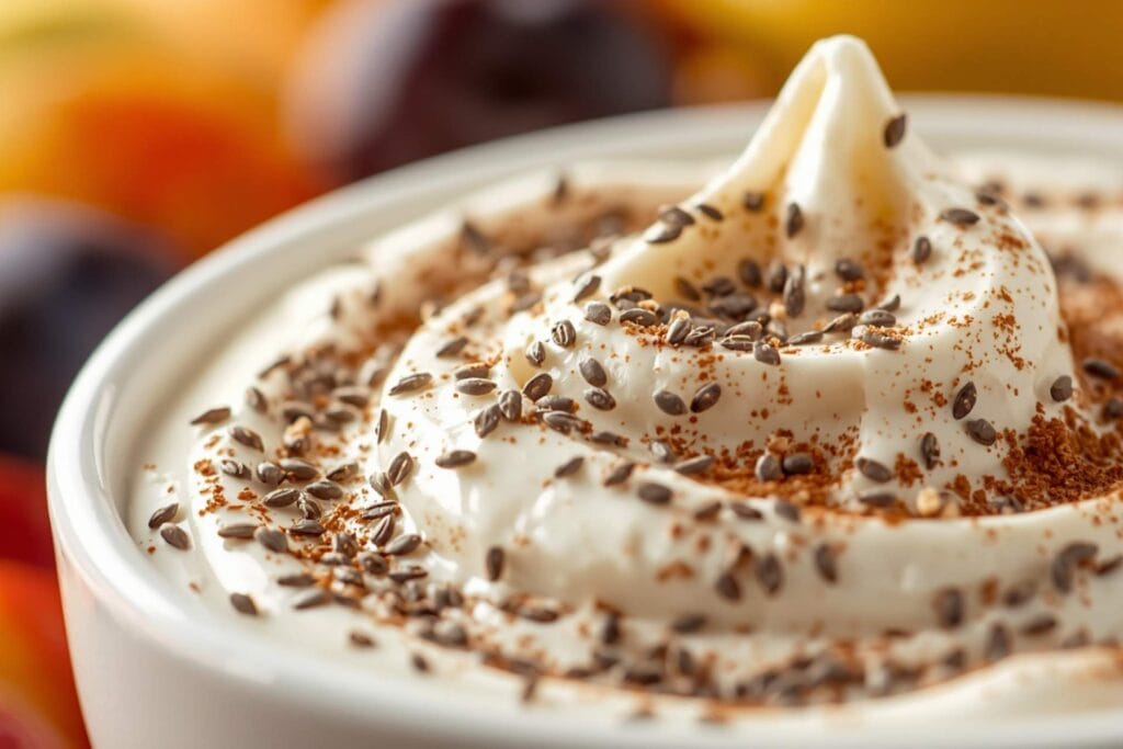 Greek yogurt with chia and cinnamon