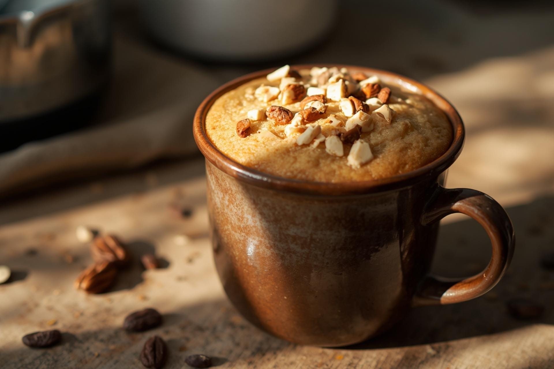 Lazy keto maple vanilla mug cake