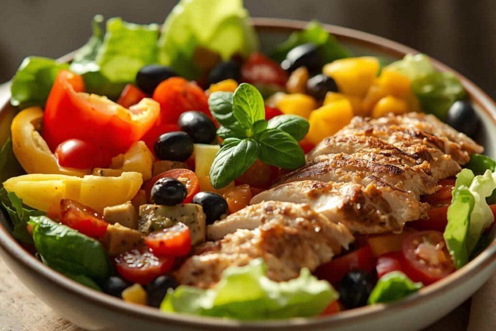 Mediterranean Low Carb Chicken Salad