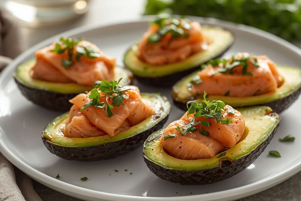 Salmon Stuffed Avocados