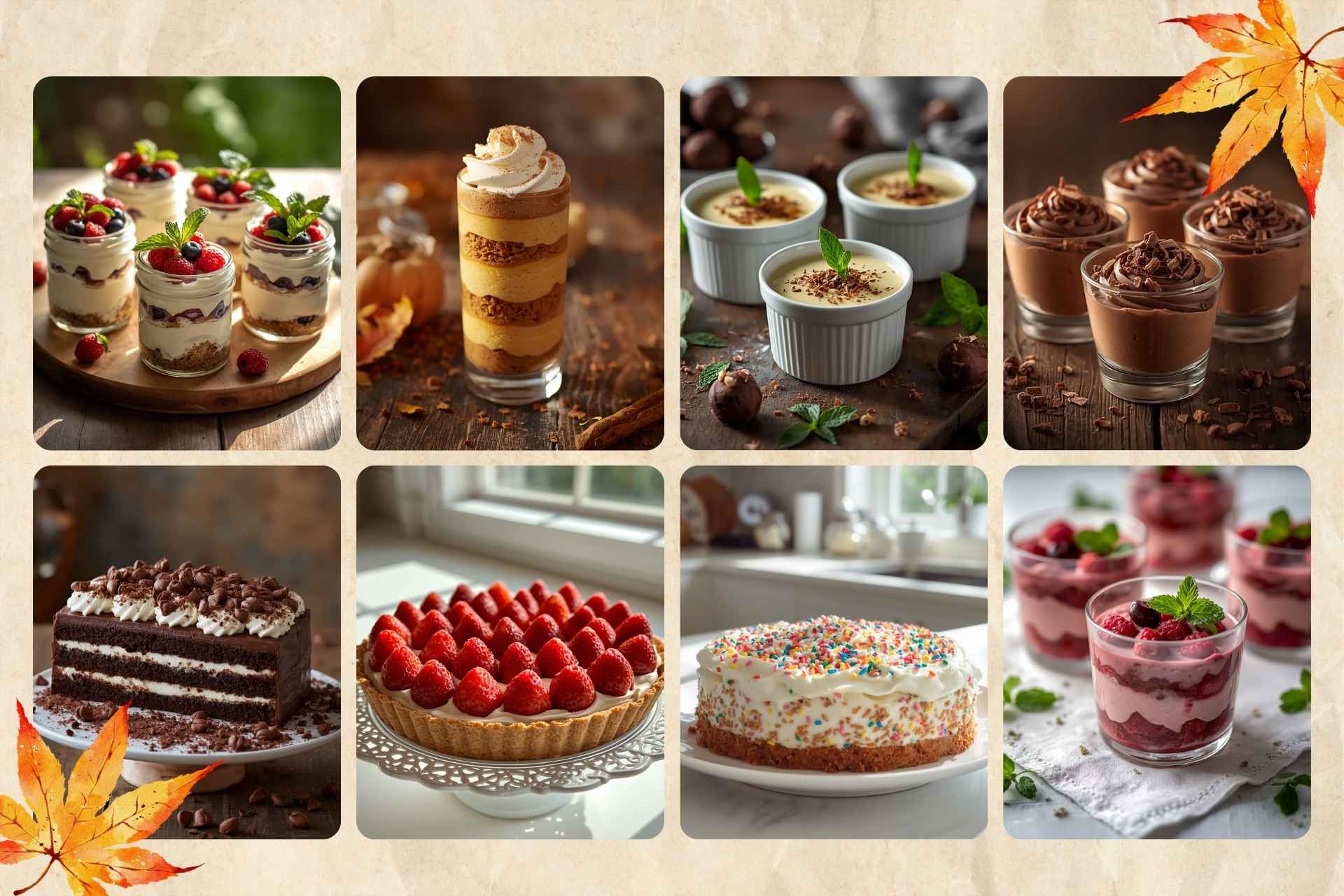 Cheesecake jars, parfaits, puddings, and chilled desserts