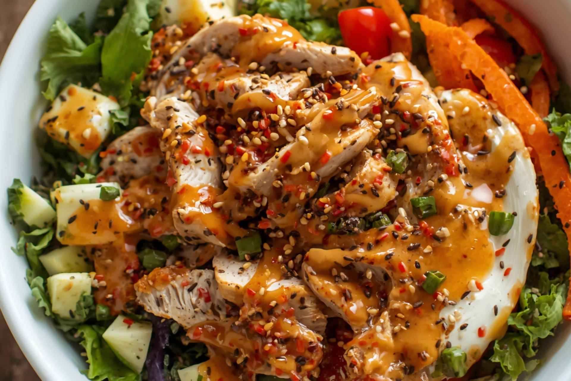 Chinese Chicken Salad with Asian Peanut Salad Dressing