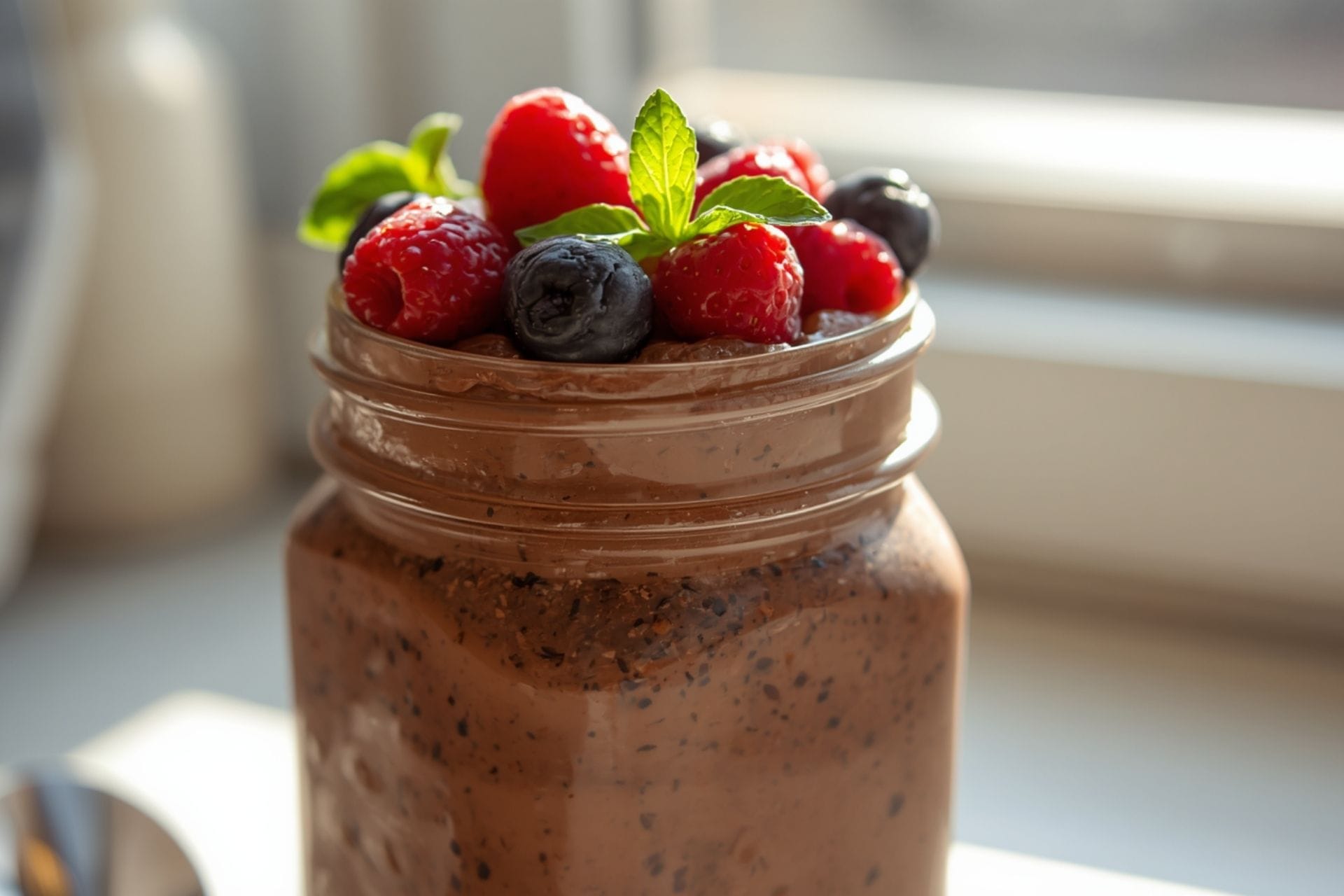 Chocolate Chia Protein Pudding