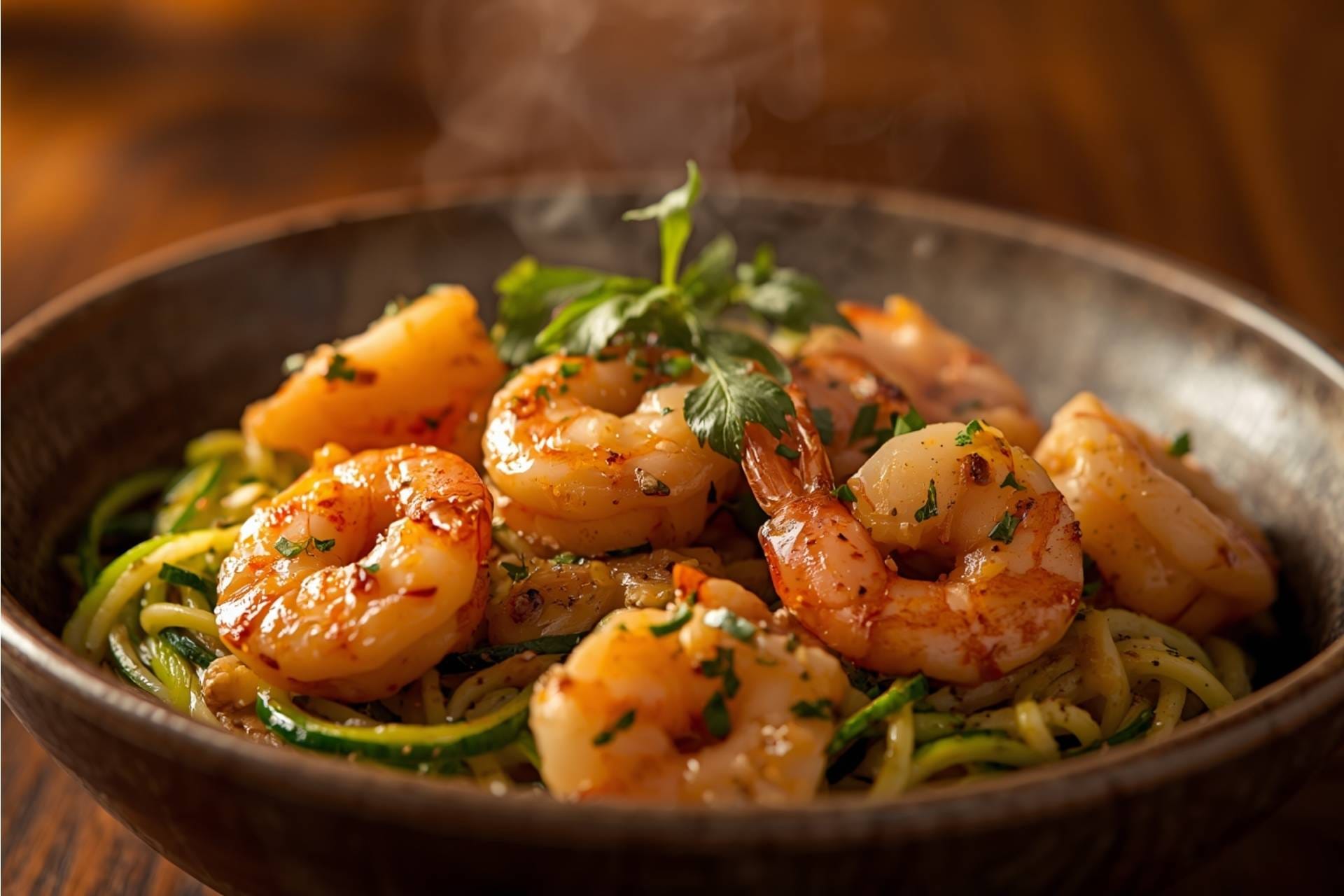 Garlic Butter Shrimp Scampi with Zucchini Noodles