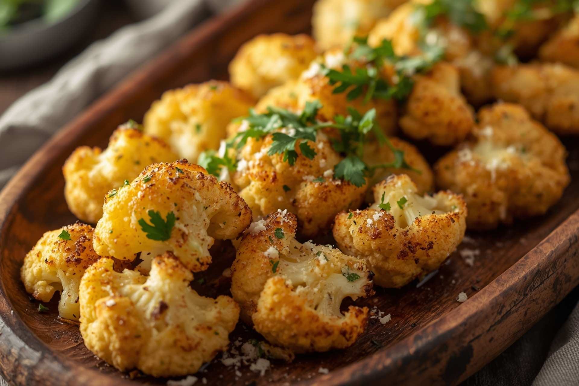 Garlic Parmesan Roasted Cauliflower