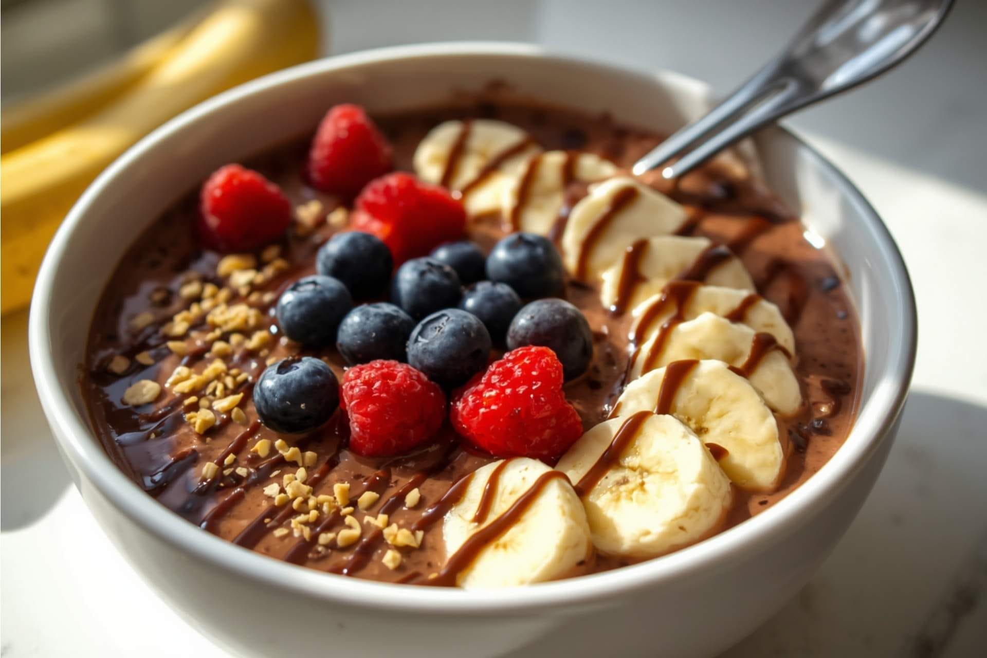 Peanut Butter Chocolate Smoothie Bowl