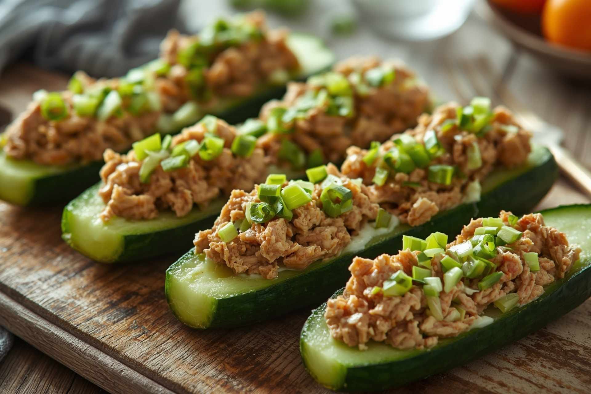 Tuna Cucumber Boats