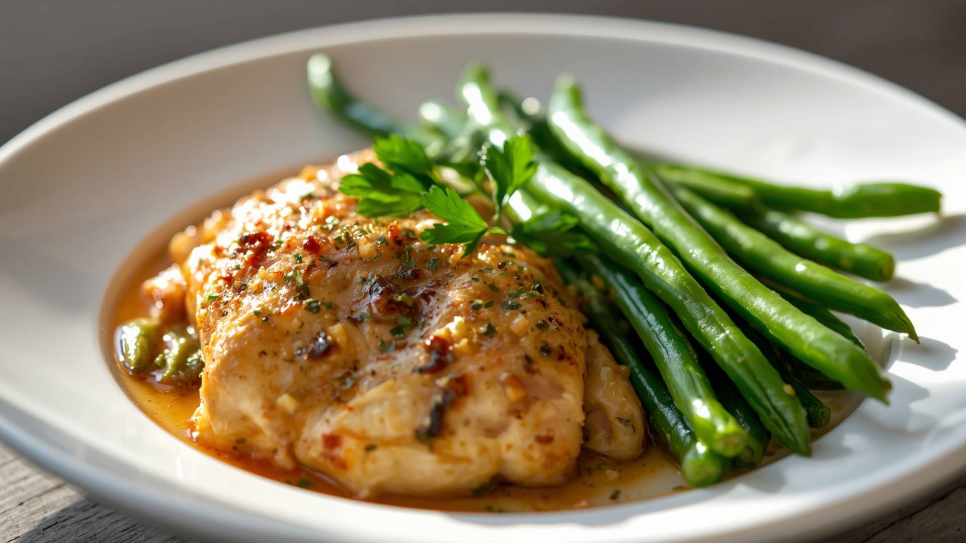 Garlic Chicken and Green Beans