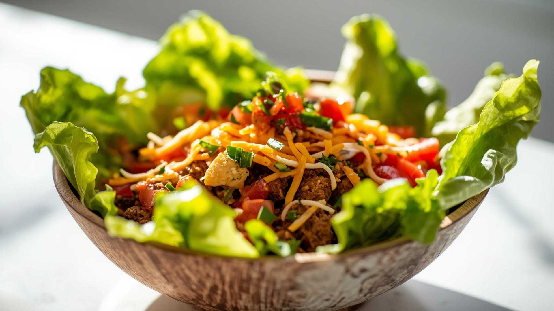 Low Carb Taco Lettuce Bowl