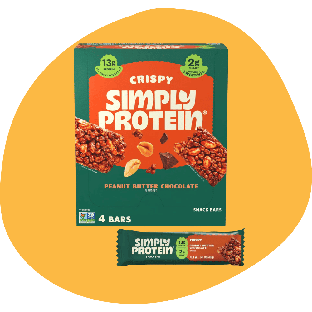 SimplyProtein Peanut Butter Chocolate Crispy Bars